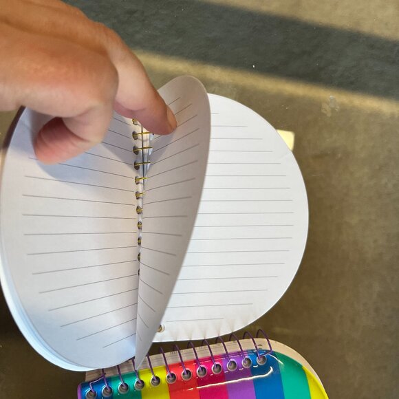 Yoobi Mini Notebooks Set of 2 Heart and Rainbow Puffy Covers (new / nbsx) - Picture 3 of 8